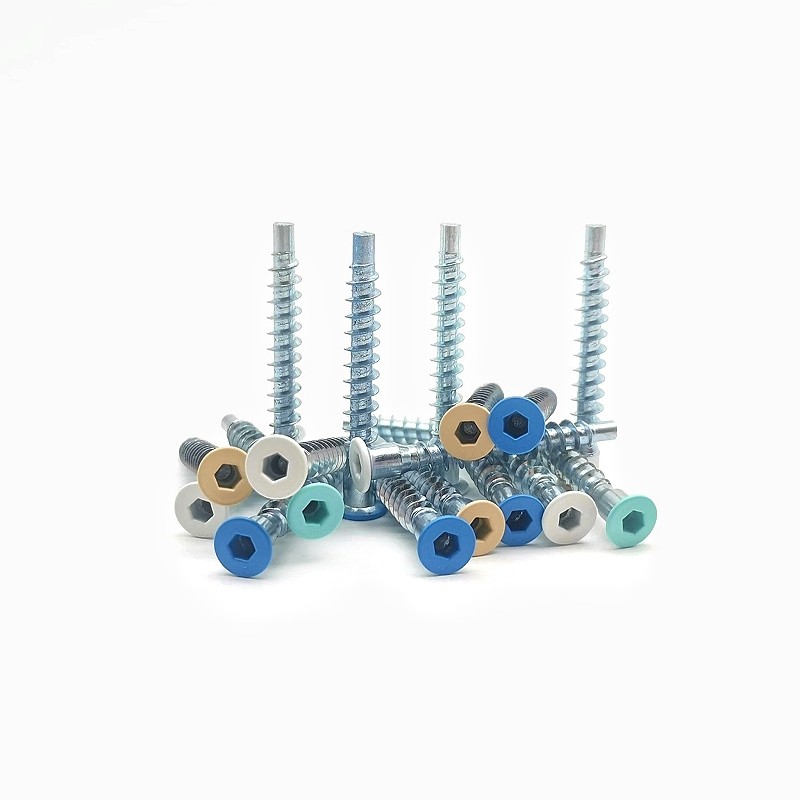 Straight Repair Furniture Screws - Countersunk Head Self Tapping Roller Thread Inner Hexagonal Roller Thread Screws