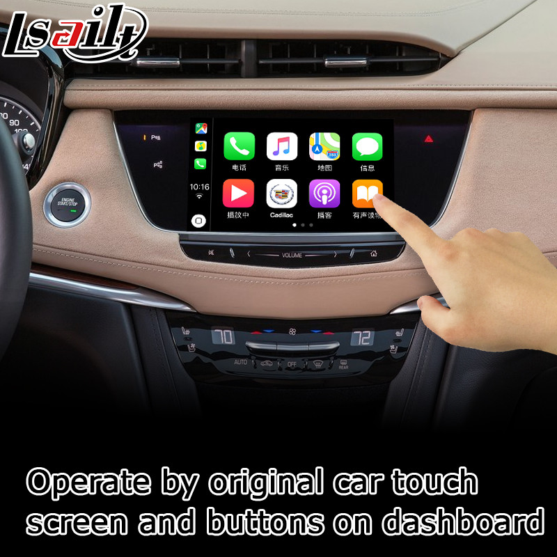 Wireless carplay CUE system Cadillac XT5 Android auto youtube play video interface by Lsailt Navihome