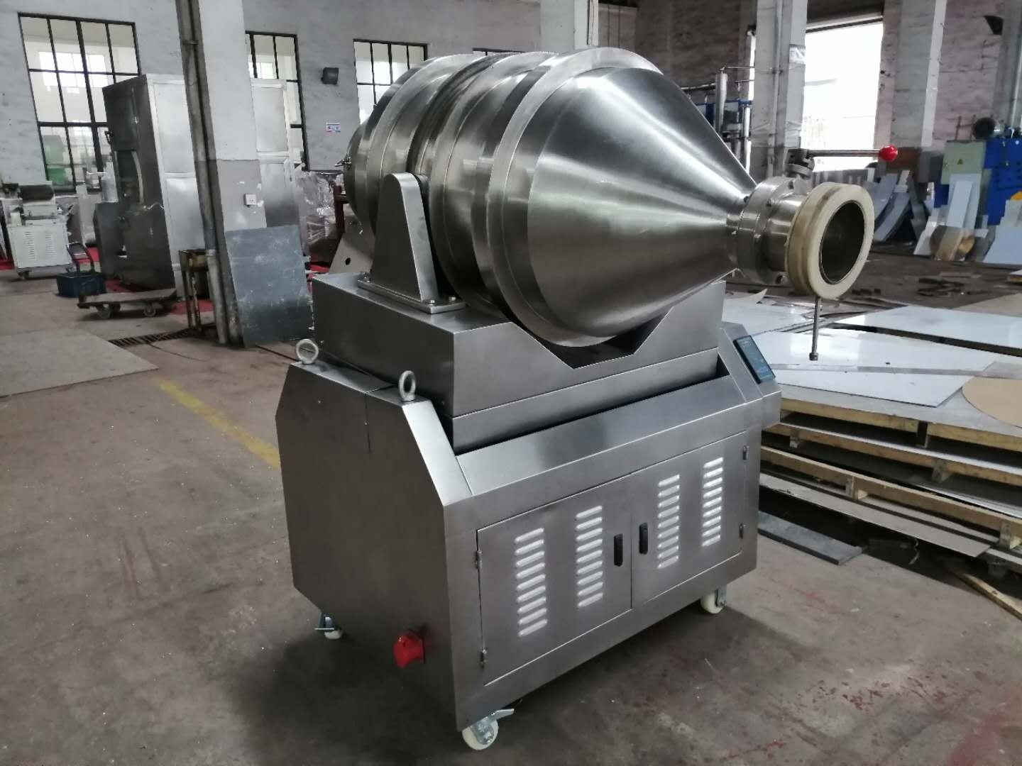 Industrial 2D Food Grade Drum Mixer For Pharmaceutical Industry-pharma production line