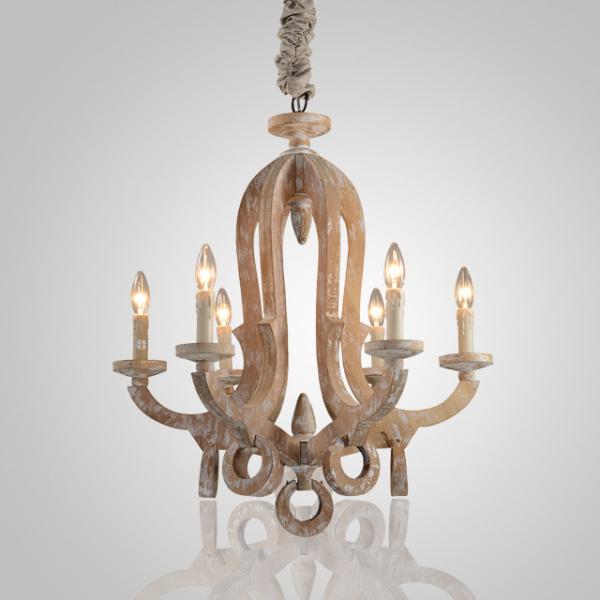 Antique Carved wood chandelier Indoor Home ceiling decoration（WH-CI-11)
