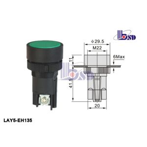 LAY5（XB2）-EH135 green color spring return flat button push button swithes