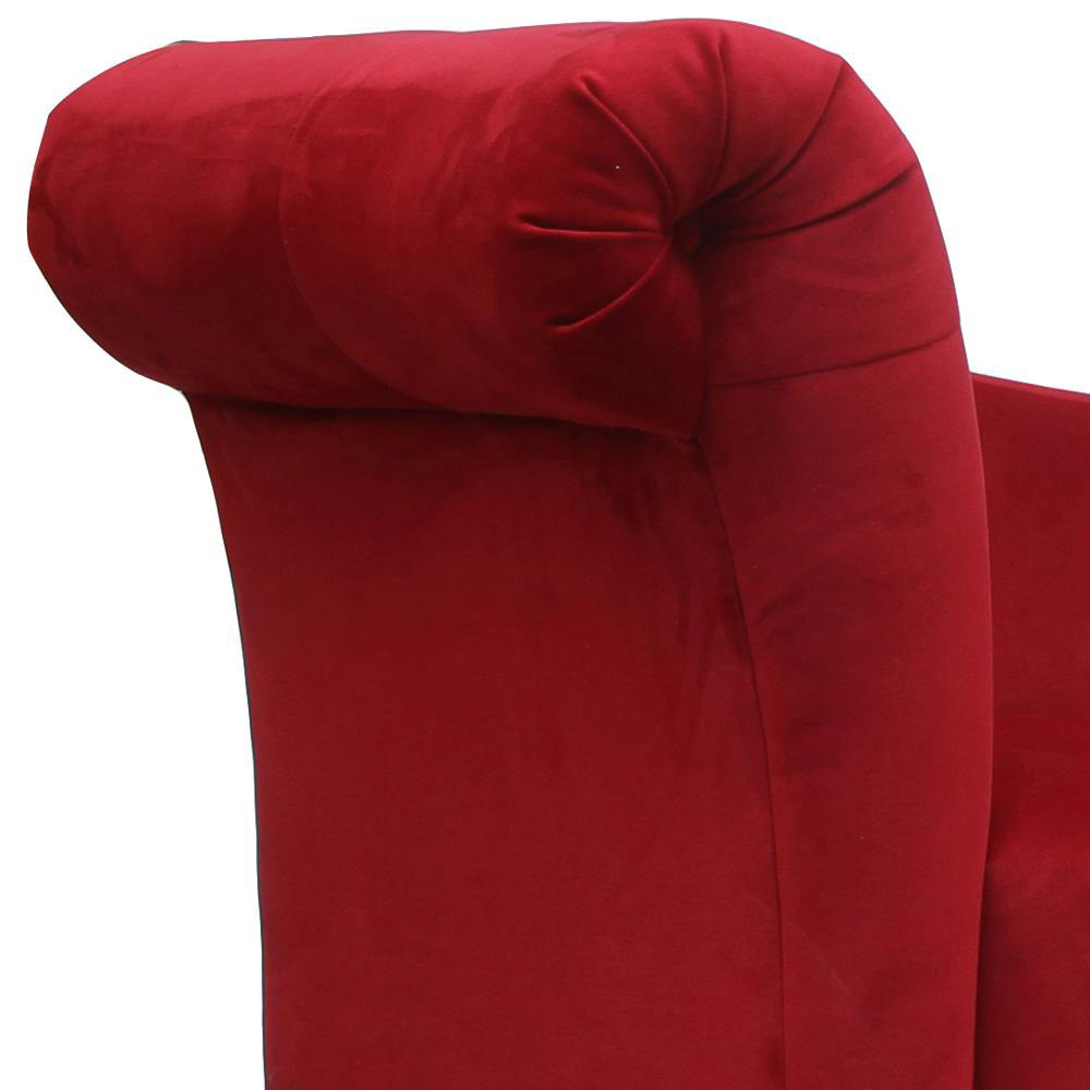 Wooden Leg L176cm Red Velvet 2 Seater Sofa Contemporary velvet sofa