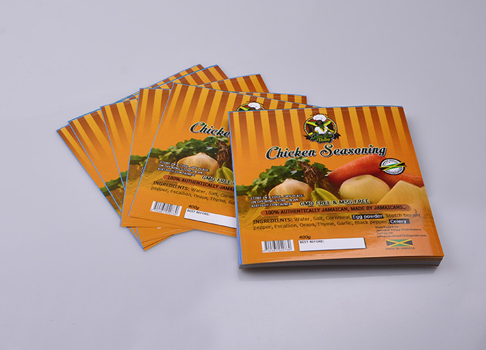 Personalized permanent self adheisve paper seasoning food container packaging labels