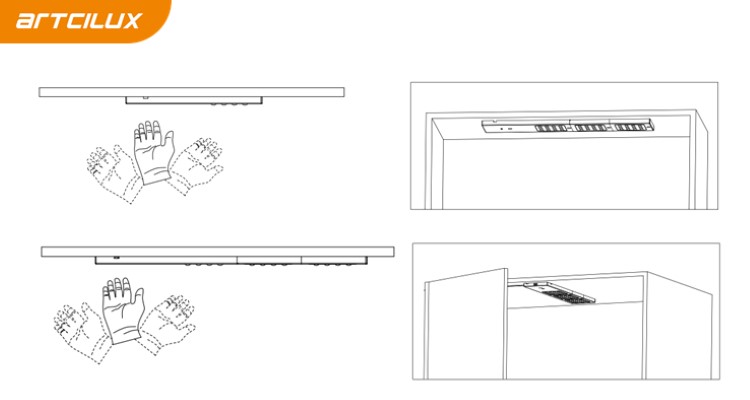 Modern Spliced Under Cabinet Light Panel For Indoor Home Furnishing