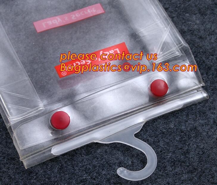 hanger bag with zip lock on the top,Frosted Zip lockk bag EVA PVC hanger bag for clothes, EVA frost drawstring bag, Froste