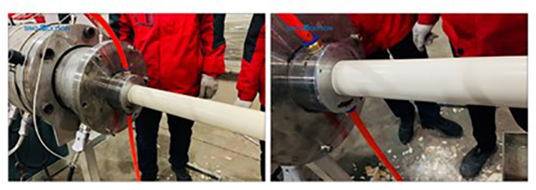 PVC UPVC PE PP Pipe Making Machine Automatic With 37kW Power