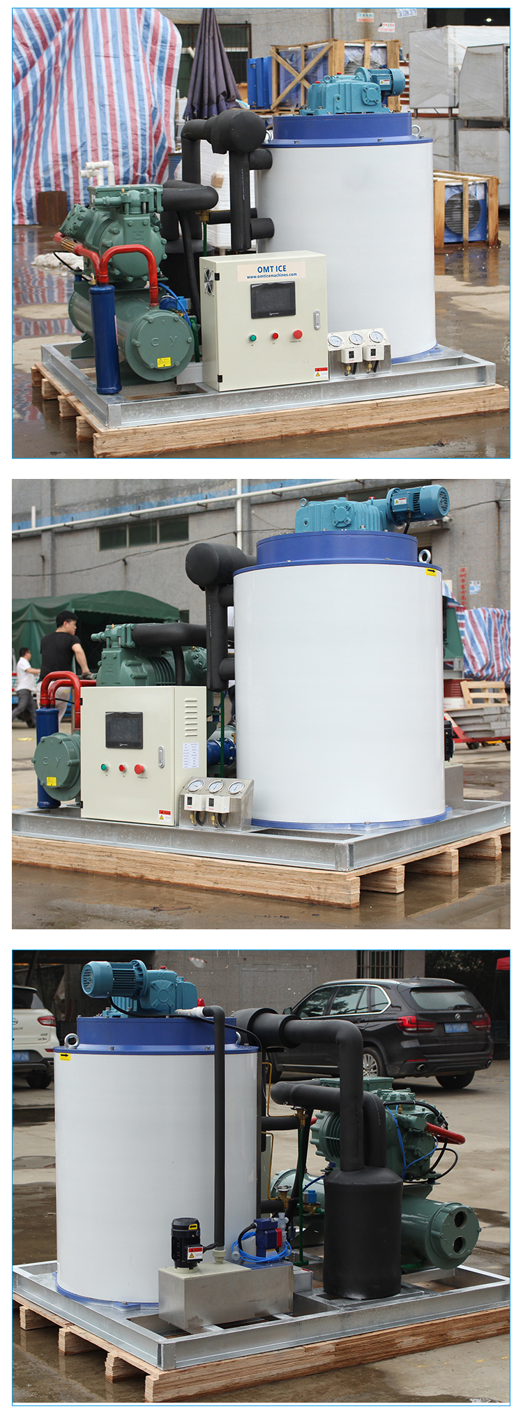 5tons Freshwater Flake Ice Machine Fishery Cooling 380v Flake Ice Maker Machine