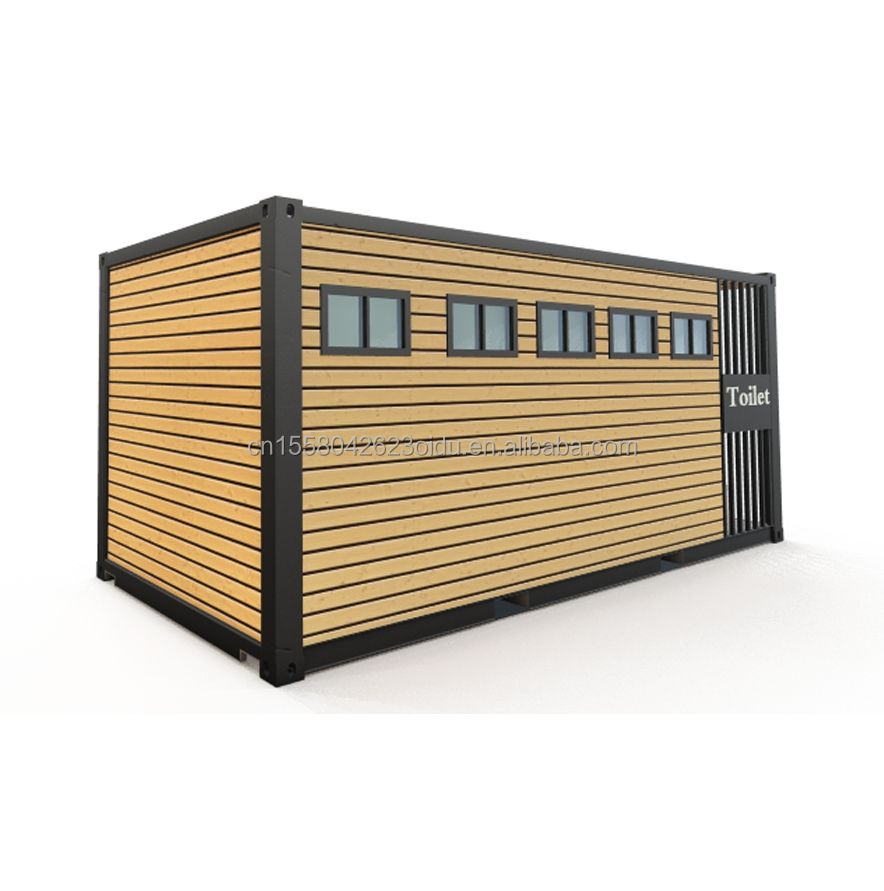 Modern Design Style Customized Color Wooden Prefabricated Container House Steel Sandwich Panel Hotel Toilets for Outdoor