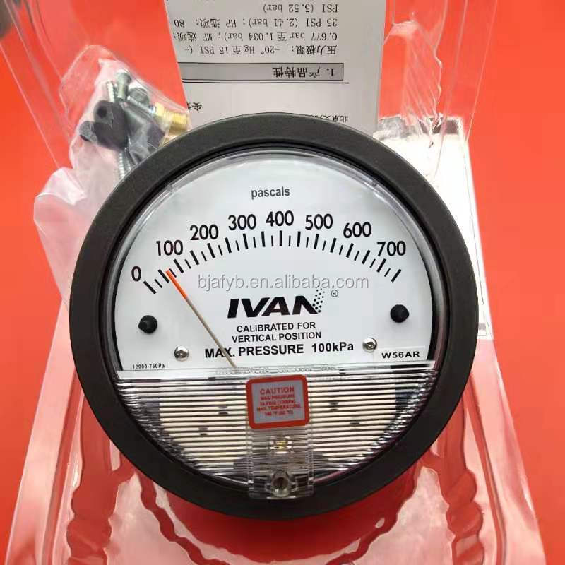 Panel Mount 110mm Series 2000 Differential Pressure Gauge with and 1/8" NPT Connection