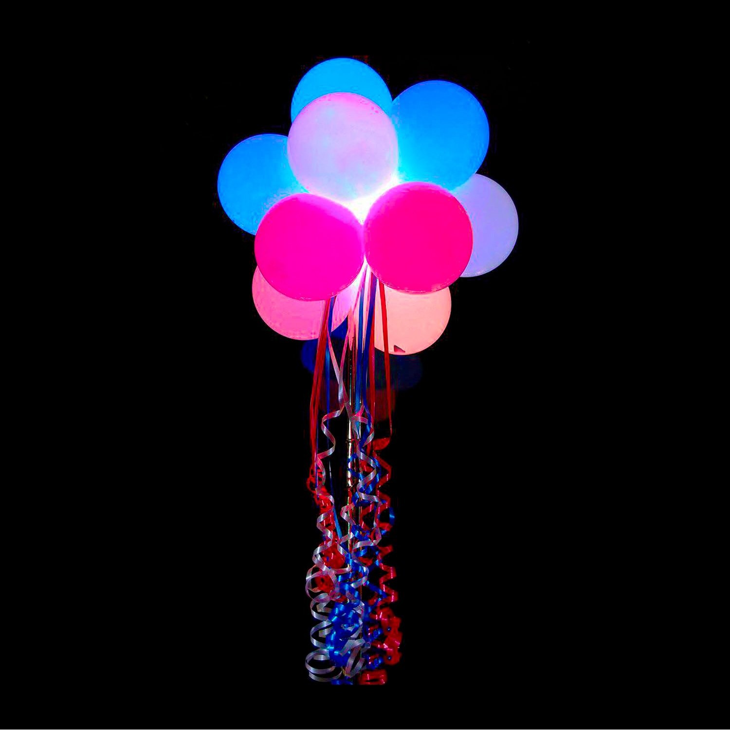 Luminous Helium Party Balloons , Colorful Led Party Balloons Flashing Light