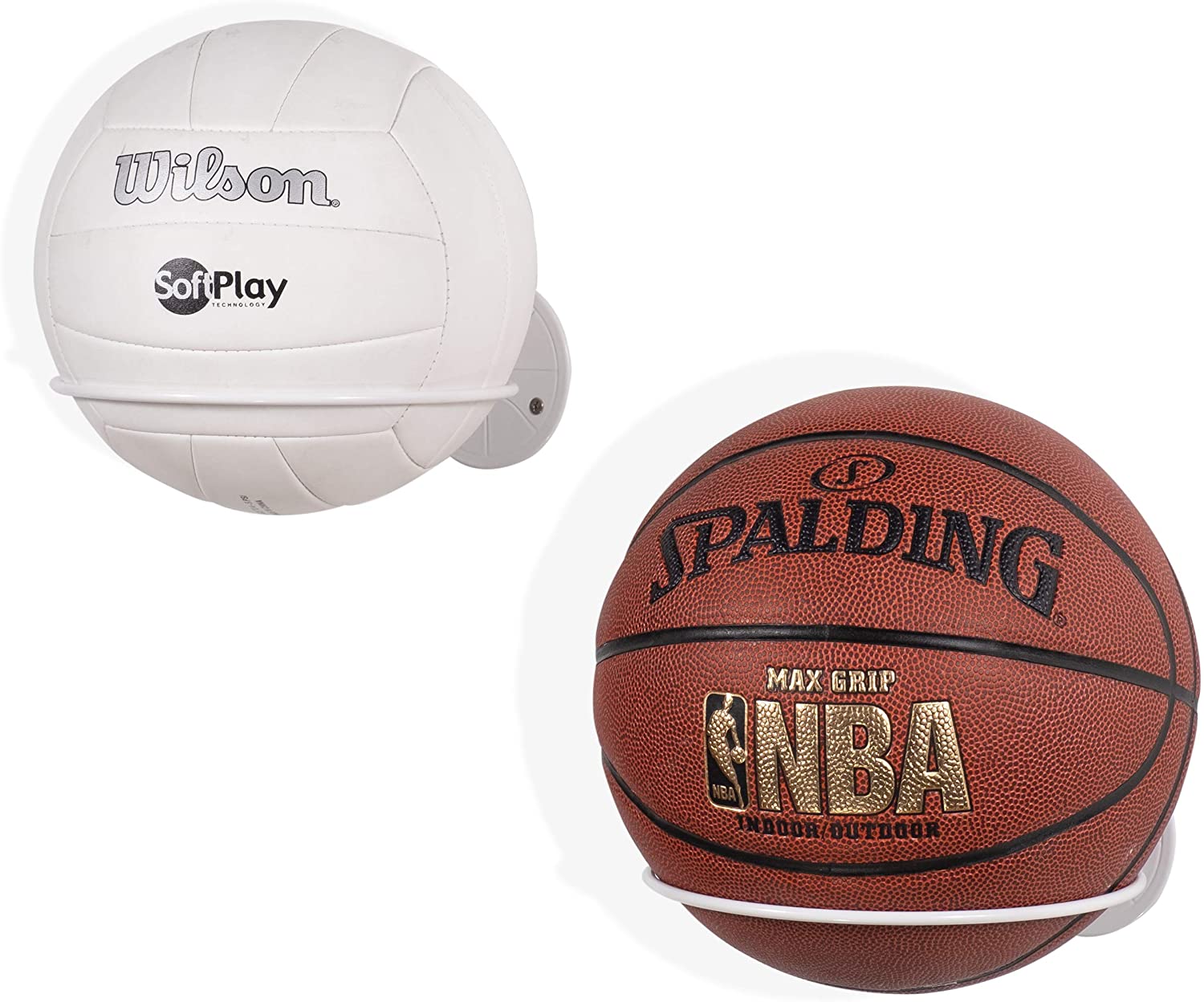Garage Non-Folding Ball Storage Rack Wall Mounted For Soccer Volleyball And Basketball