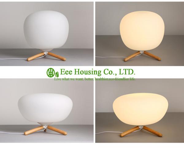 North America LED Modern Table Desk Lamp White Lampshade Gold Light Base