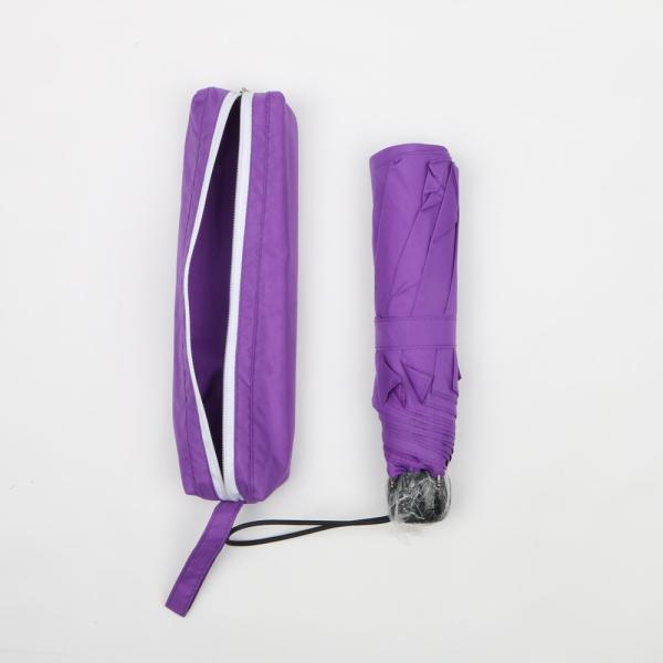 21 Inch Purple Golf Umbrella Logo Printed , Ladies Windproof Umbrella Lightweigh