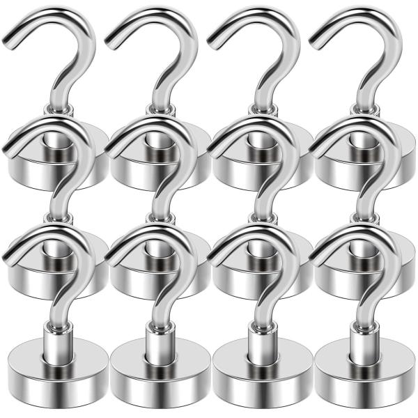 Ndfeb Grade D16 D20 D32 Strong Permanent Pot Magnetic Hook Sliver Neodymium