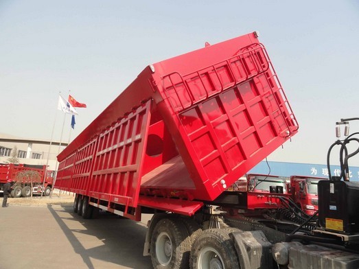 Low Bed Deck Dimension of 12000X2500X1500mm Dump Semi Trailer for Australia Market