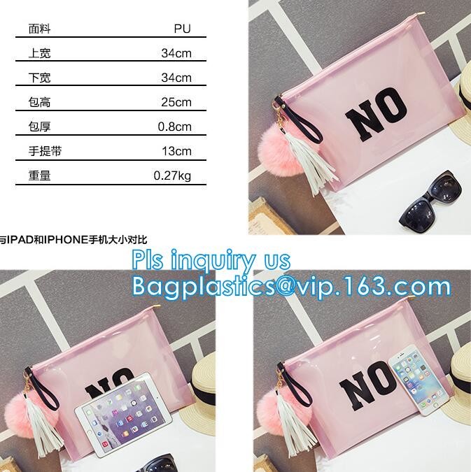 printed OEM logo slider zip lock bags, Slider Undergarment Bag With Lock, vinyl pvc A4 file bag with slider Zip lockkk