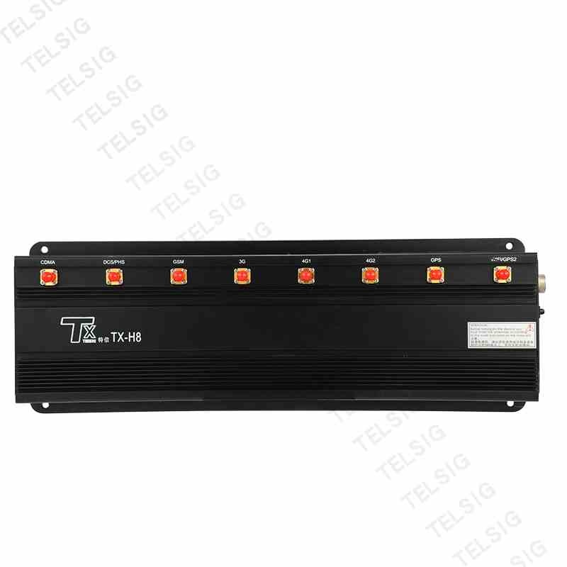 8 Channel 40W High Power Mobile Phone Jammer For 5 - 20m Indoor Omni Directional