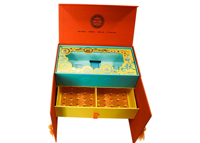 Combined Luxury Gift Packaging Boxes Handmade Drawer Type OEM / ODM Available