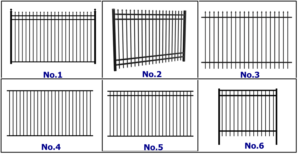 Galvanized Steel Railing Tubular Iron Railing Land Garden Fence Yard Fence