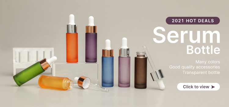30ml Serum Dropper Bottles Frosted Colorful Skincare Packaging Glass Essential Oil