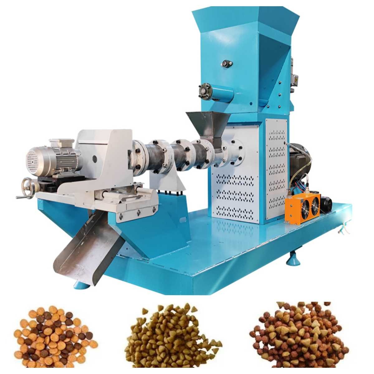 Electrically Heated Stainless Steel Fish Feed Extruder 50-2000kg/h Capacity
