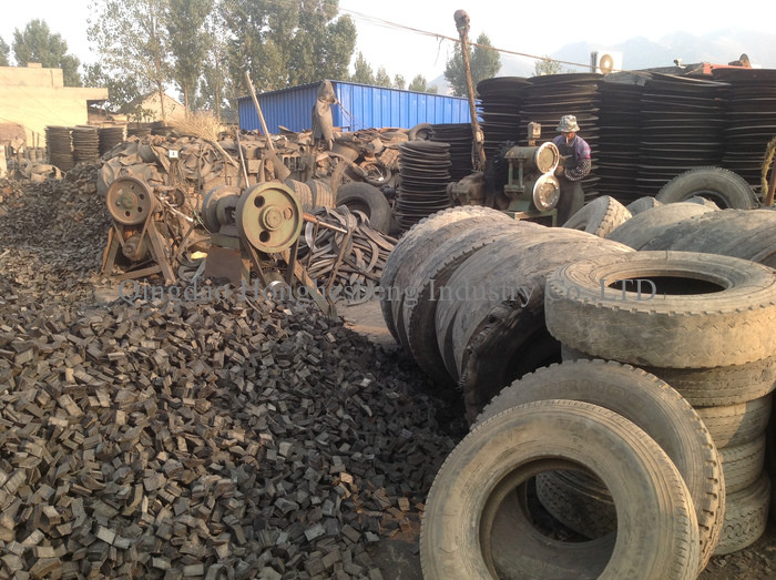 Rubber Shredder Shredding Machinery Waste Tyre Machine Tire Recycling Plant / rubber recycling plant