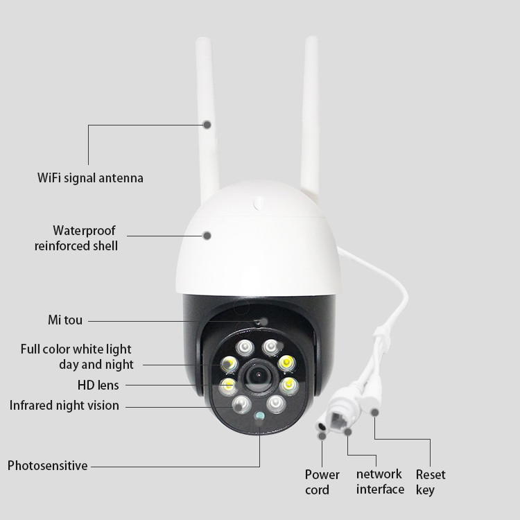 300W HD Lens Intelligent Pan Tilt Rotation Security CCTV Camera Humanoid Tracking