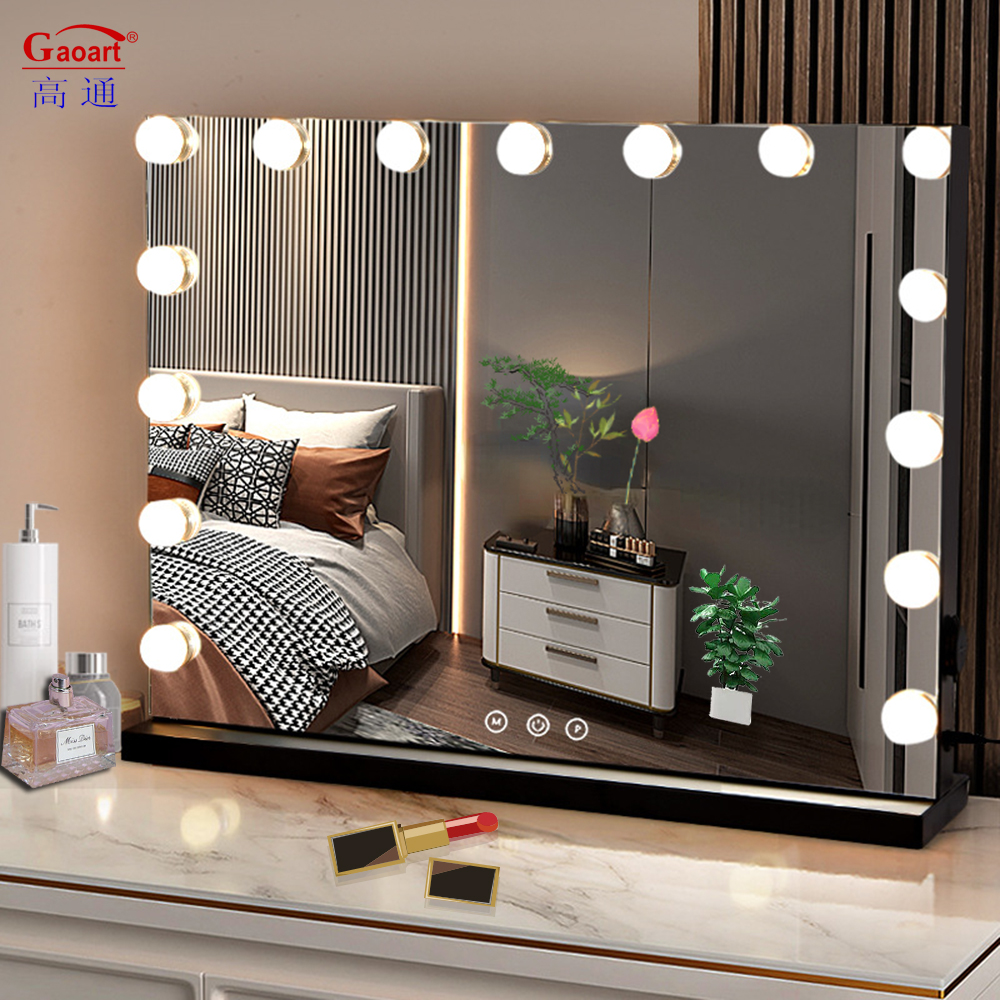 Customizable Fashion Design Makeup Vanity Hollywood Led Mirror with Chrome Finish