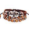 Buy cheap Bohemia retro cross charm leather strands bracelets from wholesalers