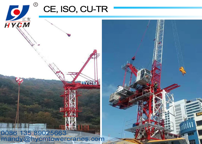 30m Jib Luffing Tower Crane Fixed Base Foundation External Climbing Crane QTD3025
