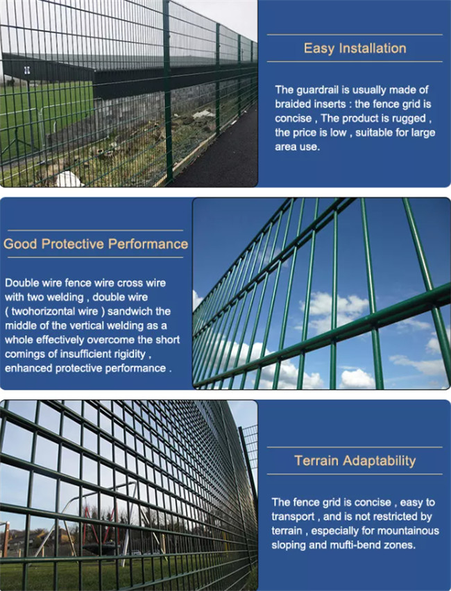Sports Ground Pvc Coated Wire Mesh Fence Wrought Iron High Security 868 / 656
