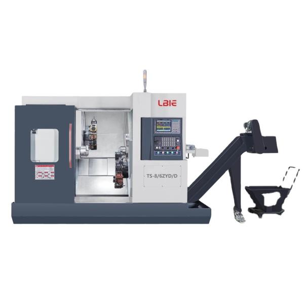 GSK Multifunctional Dual Spindle Dual Turret Lathe 3 Axis 14KW Spindle Motor