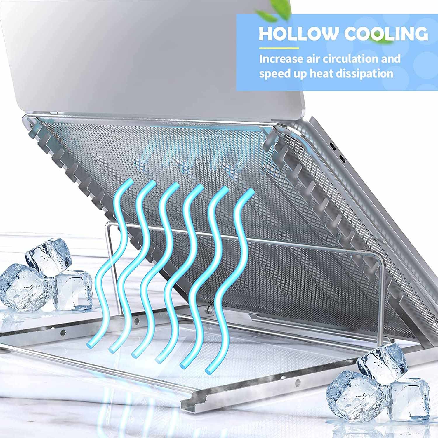 Foldable Adjustable Desktop Laptop Stand Cooling Ventilated OEM ODM