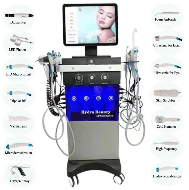 Skin Care Hydra Facial Machine 240V Diamond Skin Microdermabrasion Machine 250 VA