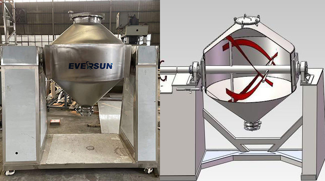 OEM / ODM Custom Flour Spices Double Cone Blender Sugar Mixer For Dry Ingredients