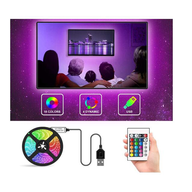 hot sale china12v 5m smd5050 waterproof ip65 rgb led strip lights with remote controller