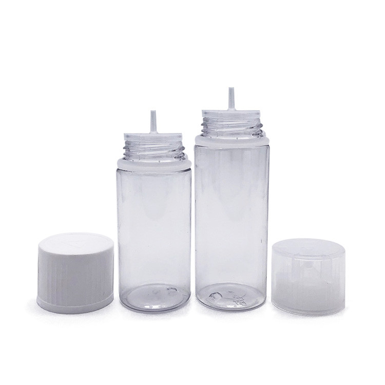 Round PET E Liquid Bottle with Childproof Screw Cap Custom Logo Various Capacities Available