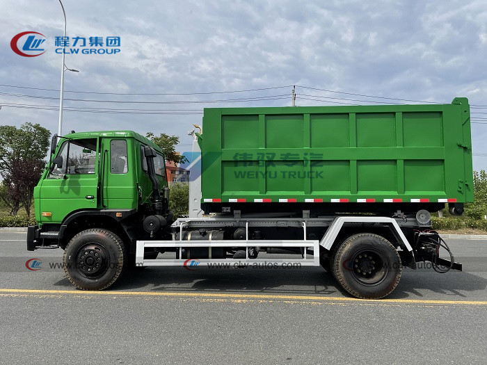 Dongfeng 153 Hydraulic Hook Lift Garbage Truck With 10m3 12m3 Container