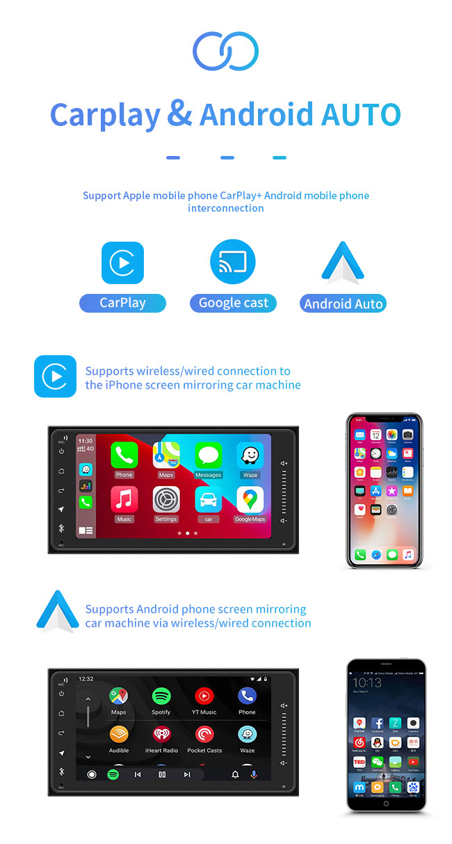 CE Universal Android Intelligent Car Navigation System With 1080P Screen WiFi Car Multimedia For Toyota