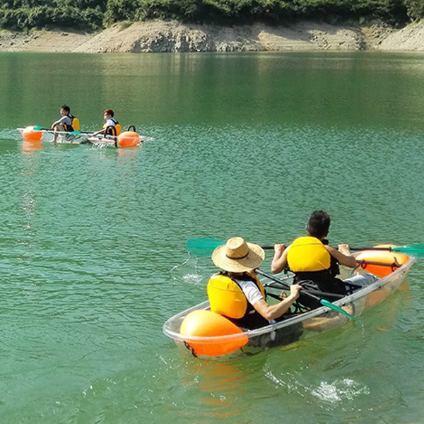 Anti Aging Double Sit On Top Kayak , Two Person Fishing Canoe With Paddle