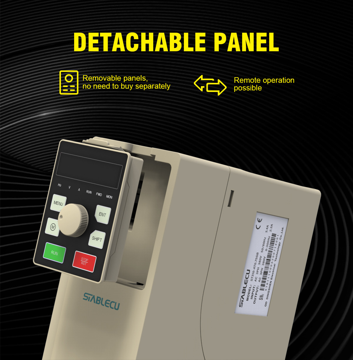 AC Drive VFD VSD Variable Frequency Inverter , 1HP 5HP Variable Frequency Drive