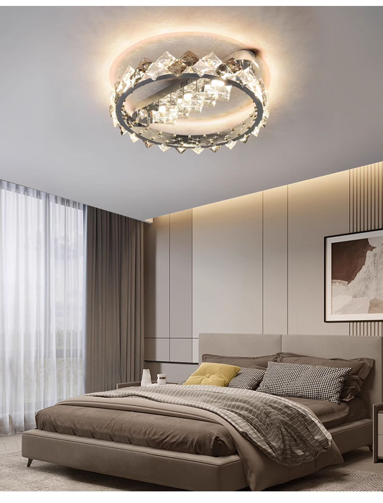 Luxury Crystal Pendant Lamps Home Decoration Bedroom Dining Living Room Round Ceiling Light(WH-CA-105)