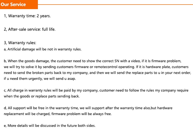 Our service