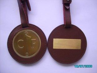 High quality promotional leather / PU personalised bag tags / Flag bag tags
