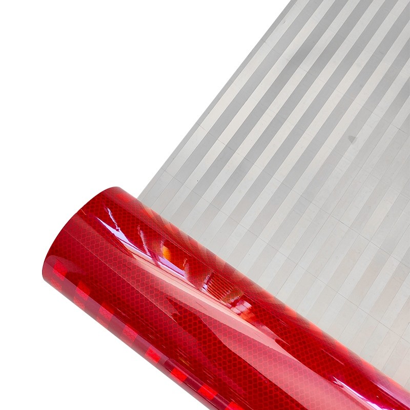 Gold Red Prismatic Reflective Sheeting Flexible Printable ODM