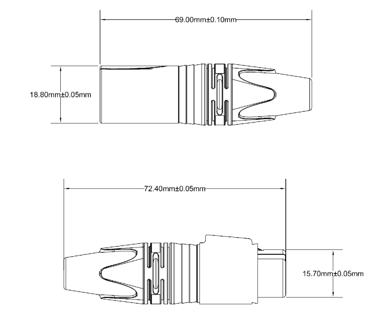 Industrial Electronics Accessories Female Waterproof 3 Pin XLR Connector for Audio Video Outdoor and Waterproof