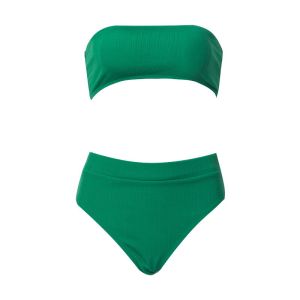 Tiered Layer Tie a Knot Front Top With Low waist Bikini swimsuit high cut