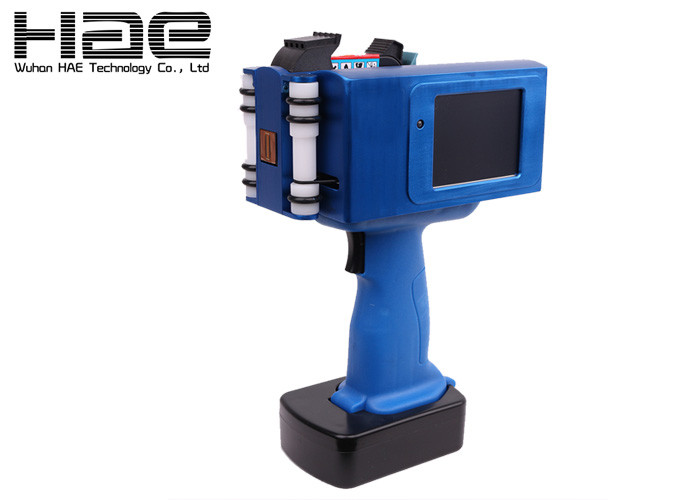 Blue Touch Screen Handheld Inkjet Printer For Carton Mark Batch Coding Lot Number