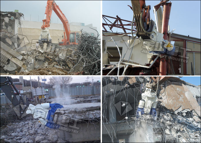 Excavator Attachment Equipment Hydraulic Double Cylinder Shears For Metal