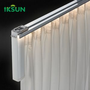 China New Led Lights Electric Curtain  Track  Aluminum Led Lighting System  Curtain Rail For Home on sale